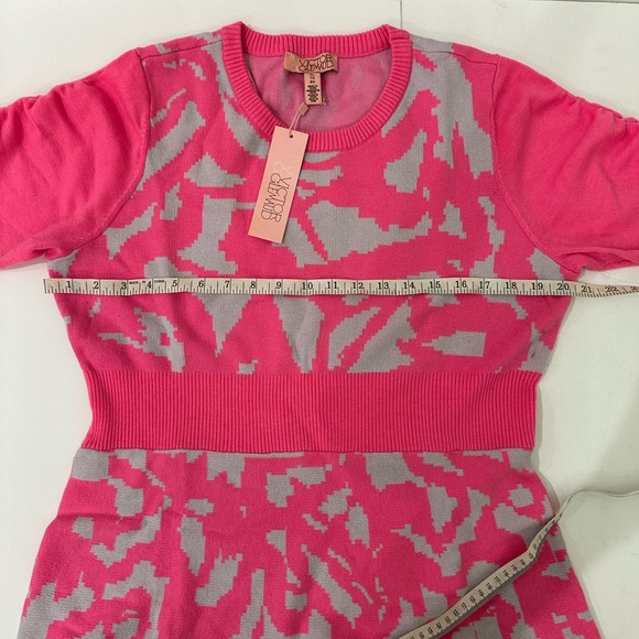 VG by Victor GLemaud Ribbed Waist Pattered Knit sweater Dress size XL - Picture 9 of 9